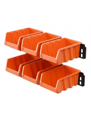 Набор лотков для метизов с крепежом (2 планки + 6 лотков малые)