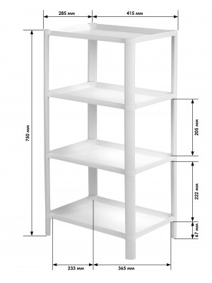 Стойка прямоугольная  4 секции 