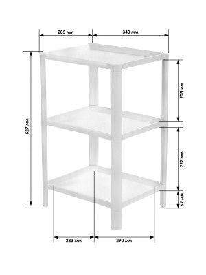 Стойка прямоугольная малая 3 секции 